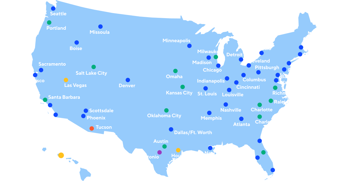 Most popular workout by city